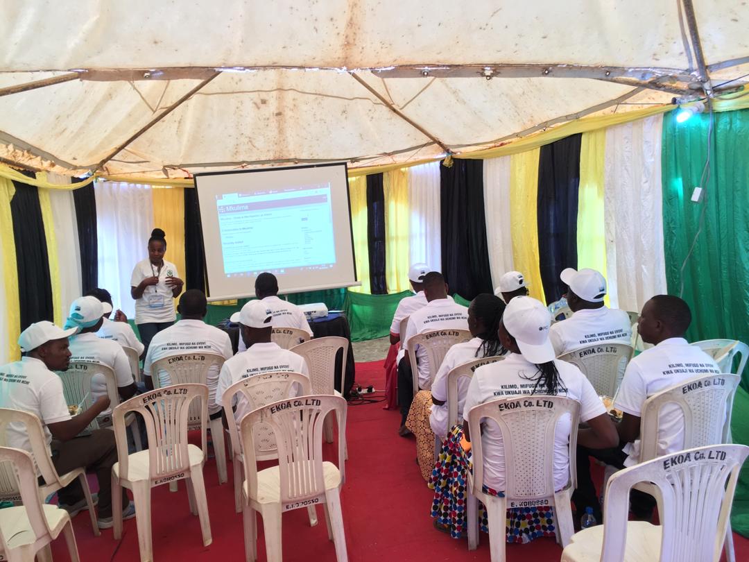 Farmers listening keenly