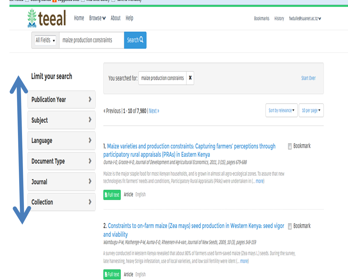 Teeal search